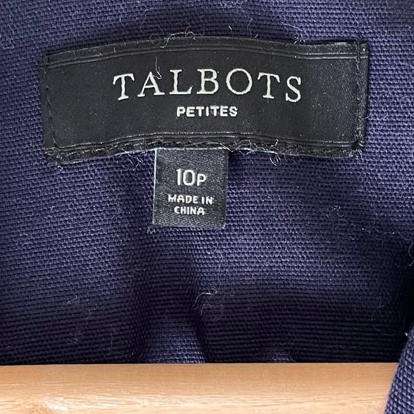 Talbots Button Down Navy Blazer Jacket Size 10p - Picture 5 of 7